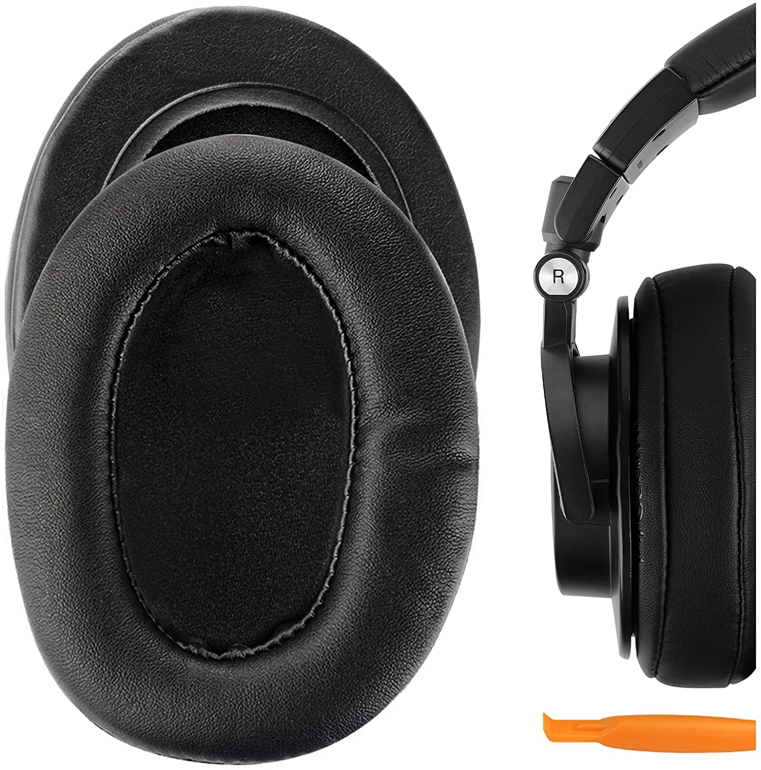 Audio Technica Headphone Ath-M20X - Almofadas de substituição em couro sintético