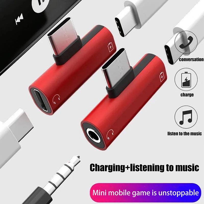 Earphone Splitter Jack - Adaptadores de metal USB tipo C