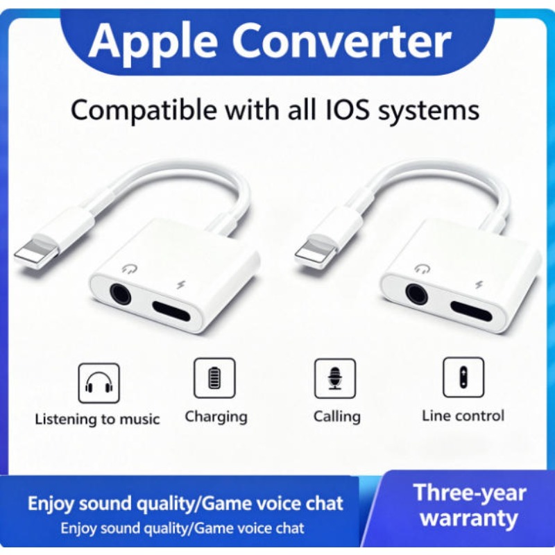 Earphone Splitter Jack - Adaptador de áudio para iPhone 14