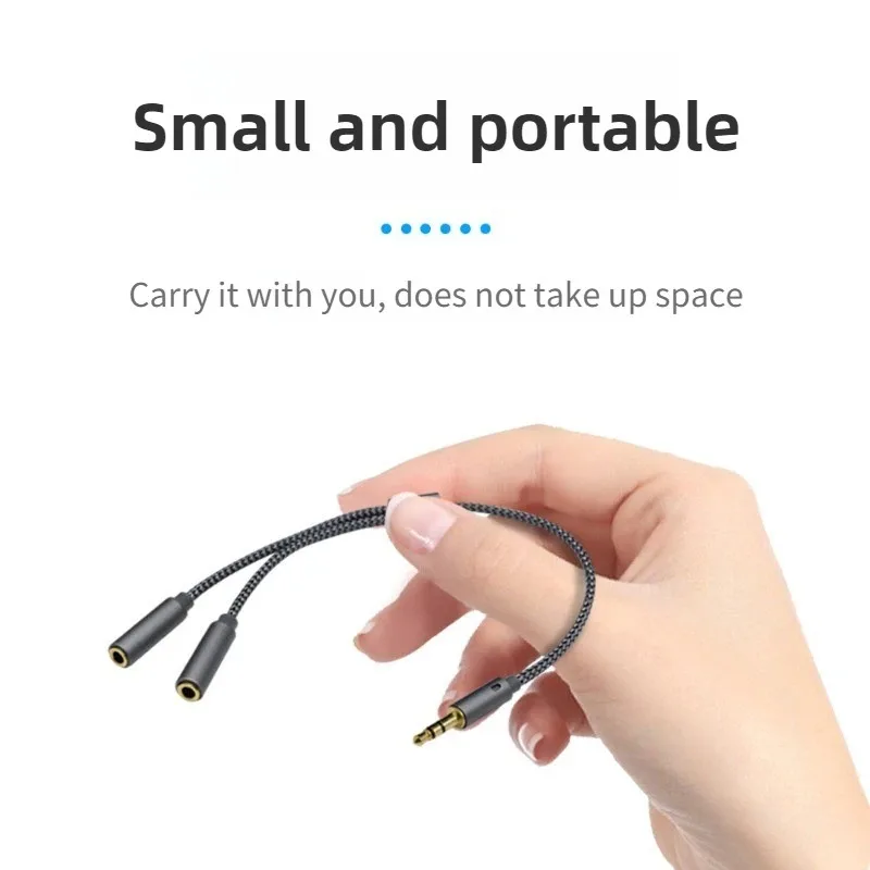 Divisor de áudio de 3,5 mm, 1  - Earphone Splitter Jack avaliação e preço