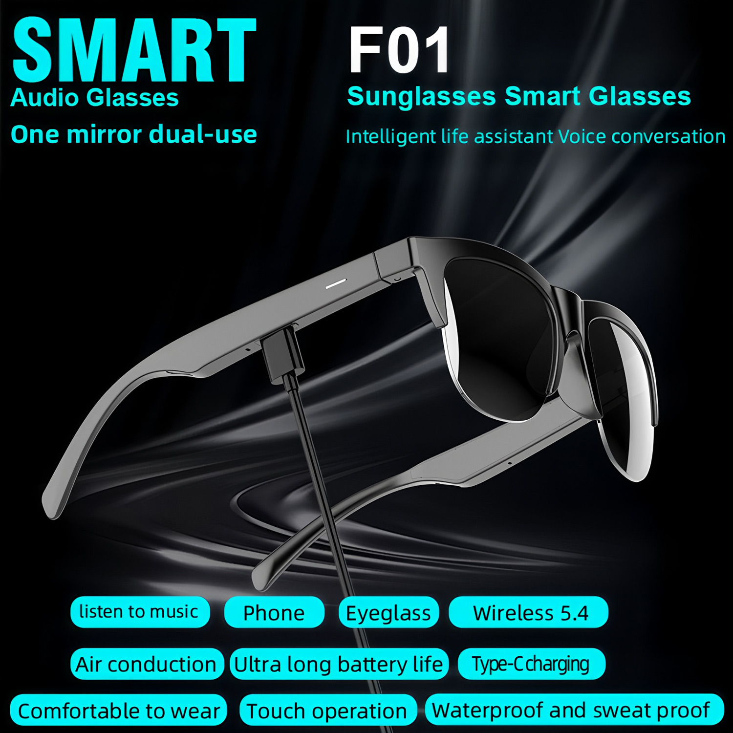 Óculos de sol inteligentes com - Bluetooth Headset On Ear avaliação e preço